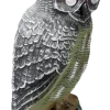 For Living Solar Powered Animated Owl Garden Statue