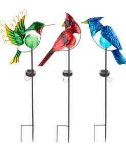 For Living Metal Birds Solar Garden Stake, 41.93-in, Assorted