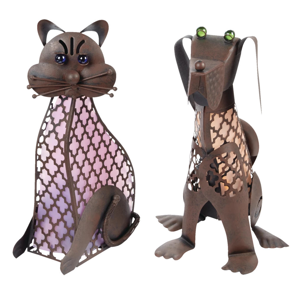 For Living Solar-Powered Metal Cat Lawn Ornament, 15.50-in - Image 3