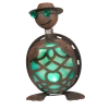 For Living Solar-Powered Metal Turtle Lawn Ornament, 14-in