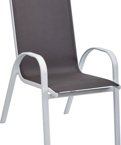 For Living Sling Outdoor/Patio Chair, Stackable, Grey