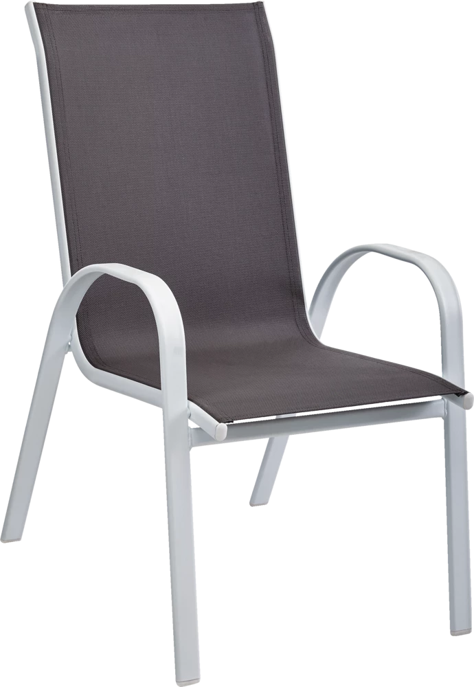 For Living Sling Outdoor/Patio Chair, Stackable, Grey