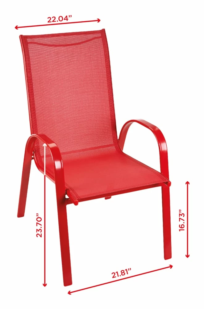 For Living Sling Outdoor/Patio Chair, Stackable, Assorted - Image 3