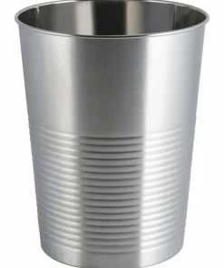 For Living Brushed Metal Waste Can/Trash Can, 5.2-L