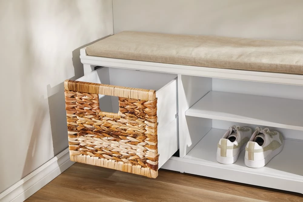 For Living Storage Bench, White - Image 10