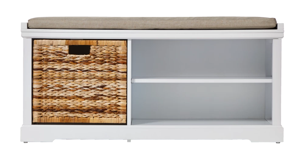 For Living Storage Bench, White - Image 4