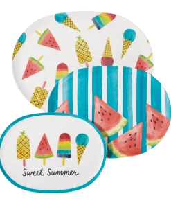 For Living Watermelon Serving Tray, 3-pk
