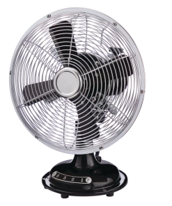 For Living Portable Table/Desk Fan, 3-Speed, Metal, 8-in