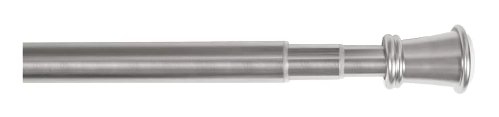 For Living Telescoping Adjustable Curtain Rod, 1-in Diameter, Nickel, 28-in To 66-in