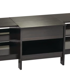 For Living Trestle TV Stand & Media Storage Console Cabinet, Cinnamon Cherry Finish