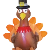 For Living Inflatable Turkey, Weatherproof, LED Lights For Halloween, Multi-Colour, 4-ft