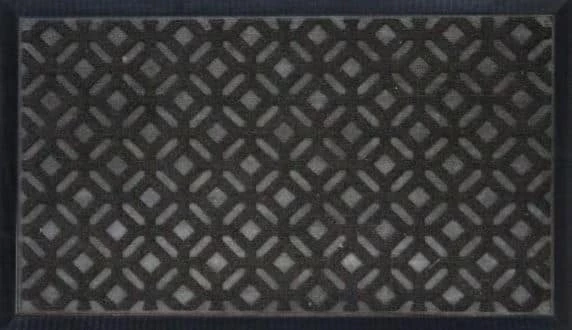 For Living Indoor/Outdoor Vortex Door Mat, Black, 17.5-in X 29.5-in