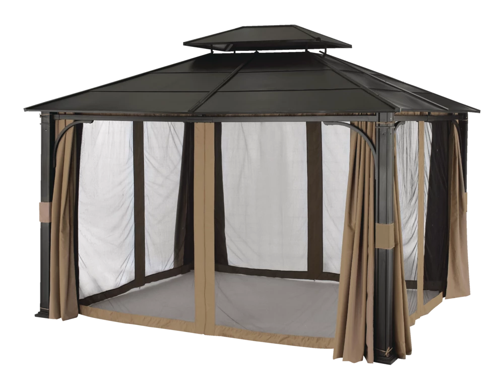 For Living Fabric Outdoor/Patio Gazebo Walls & Netting For Essex Gazebo, 135x113x85-in - Image 2