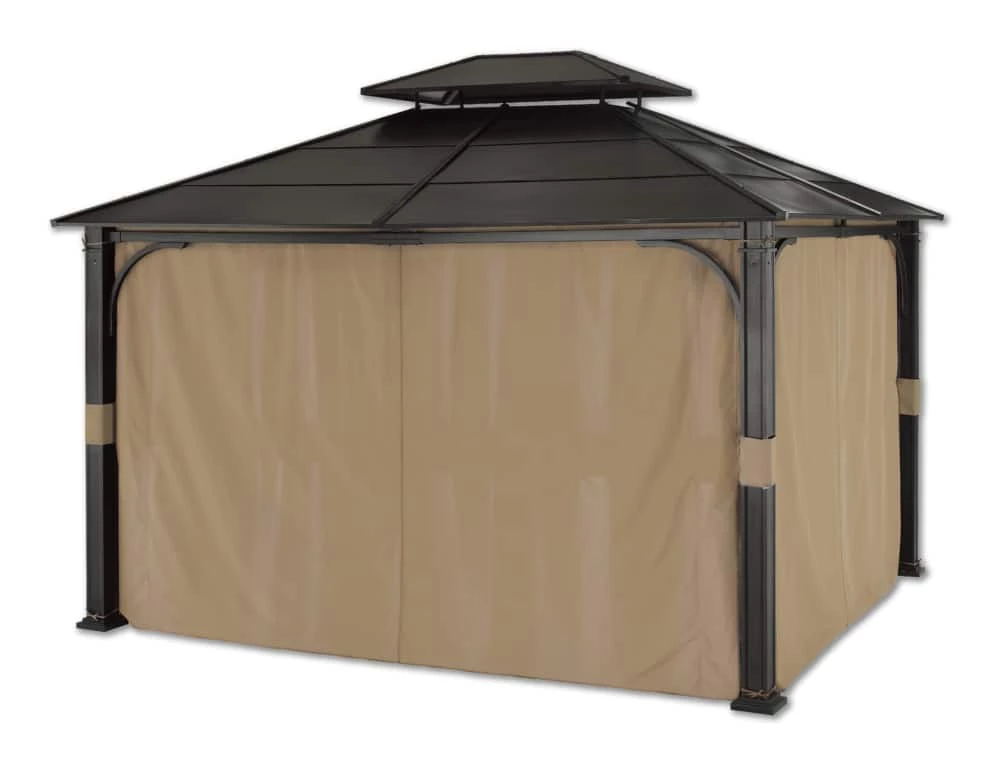 For Living Fabric Outdoor/Patio Gazebo Walls & Netting For Essex Gazebo, 135x113x85-in