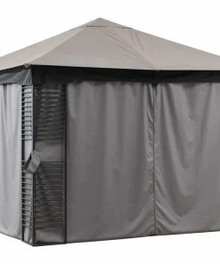 For Living Metropolis Fabric Outdoor/Patio Gazebo Walls For Soft-Top Gazebo, Grey