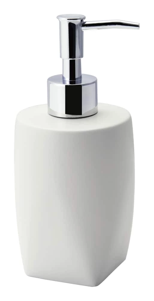 For Living Ceramic Soap Dispenser, White, 290-ml
