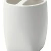 For Living Ceramic Toothbrush Holder, White