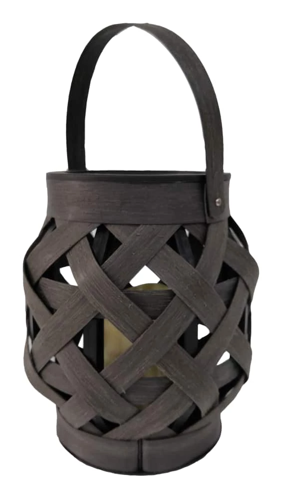 For Living Outdoor Wicker Lantern, 6.30-in, Black - Image 3