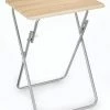 For Living Portable Wood & Metal Folding TV Tray/Laptop/Side/End Table