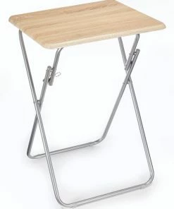 For Living Portable Wood & Metal Folding TV Tray/Laptop/Side/End Table