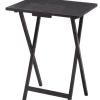 For Living Portable Wood Folding TV Tray/Laptop/Side/End Table, Espresso