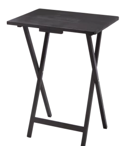 For Living Portable Wood Folding TV Tray/Laptop/Side/End Table, Espresso