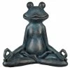 For Living Yoga Frog Lawn Ornament, 13.98-in, Bronze