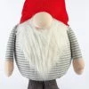 For Living Fabric Christmas Decoration Standing Gnome, Red & Grey, 55-in