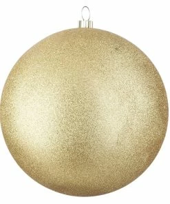 For Living Shatterproof Glittering Decoration Ball Christmas Ornament, Large, Gold, 300-mm