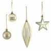 For Living Shatterproof Decoration Gold Christmas Ornament Set, Assorted Style