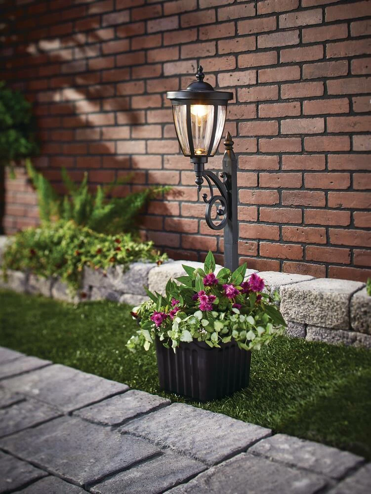 For Living Kambria Multi-Function Outdoor Solar Lamp & Planter, Black - Image 5