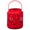 For Living Metal Christmas Decoration Snowflake Lantern, Red, 5 1/2-in