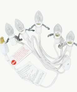 For Living Miniature Christmas Decoration Village Scene Light Cord, White