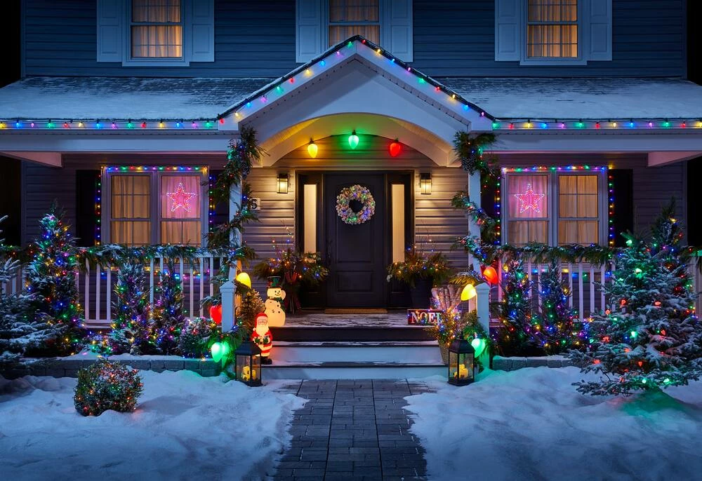 For Living Outdoor Christmas Lights Net, 100 Incandescent Lights, Multi-colour - Image 5