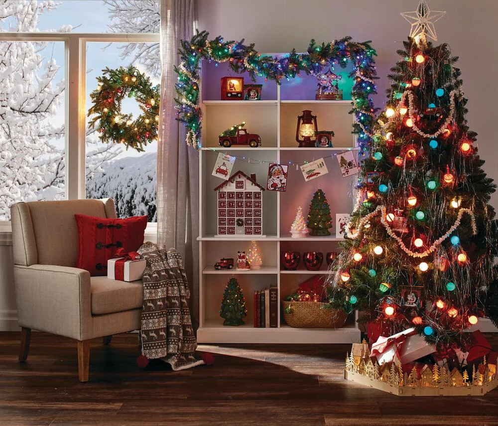 For Living Battery Operated Musical Christmas TV Decoration Water Globe, 8 1/2-in - Image 4