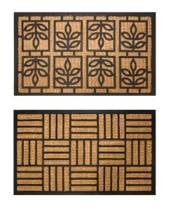 For Living Panama Coco Rubber Door Mat, Assorted Styles, 30-in X 18-in