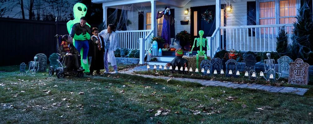 For Living Glow In The Dark Skeleton, Fluorescent Night Effect For Halloween, Green, 5-ft - Image 4