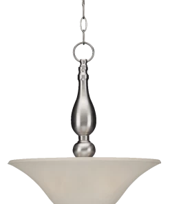 For Living Rosanna 3-Light Frosted Glass Shade Ceiling Pendant Light Fixture, Brushed Nickel