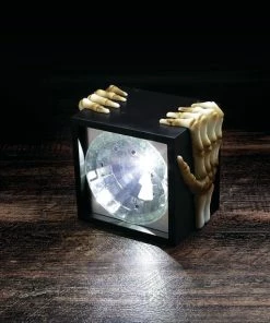 For Living Battery Operated Projection Strobe, Skeleton Hands For Halloween, Black, 6 3/4-in