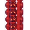For Living Shatterproof Decoration Ball Christmas Ornament Set, Red, 60-mm, 50-pc