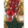 For Living Trim Shatterproof Red Nordic Christmas Ornament Set, Assorted Style, 52-pk