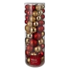 For Living Shatterproof Decoration Ball Christmas Ornament Set, Red, Assorted Size, 80-pc
