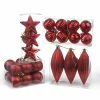 For Living Shatterproof Decoration Red Christmas Ornament Set, Assorted Style