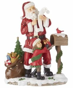 For Living Christmas Santa With List Décor, 20-in