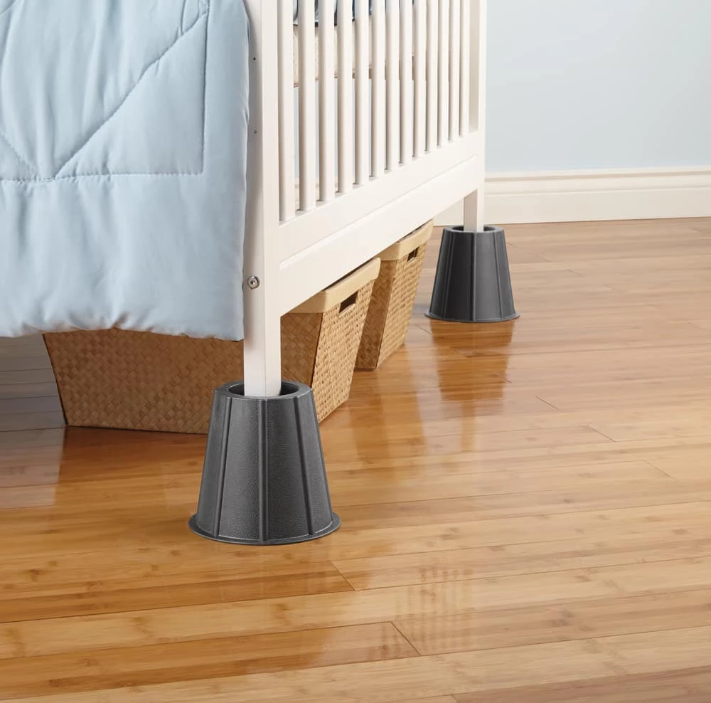 For Living Plastic Round Bed Risers, 4-pk, 5.5-in - Image 3