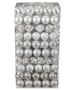 For Living Shatterproof Decoration Ball Christmas Ornament Set, Assorted Colour, 60-mm, 200-pc