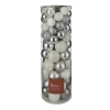 For Living Shatterproof Ball Christmas Ornament Set, Silver, Assorted Size, 80-pc