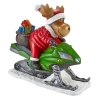 For Living Ceramic Christmas Moose On Snowmobile Décor, 20-in