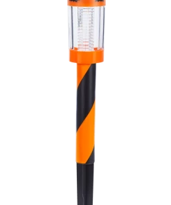 For Living Fusion Solar Bollard LED Light, Outdoor Halloween Decoration, Orange, 16 3/4-in