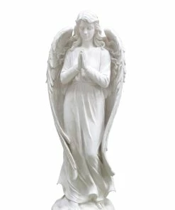 For Living Resin Christmas Angel Décor, White, 3 4/5-ft